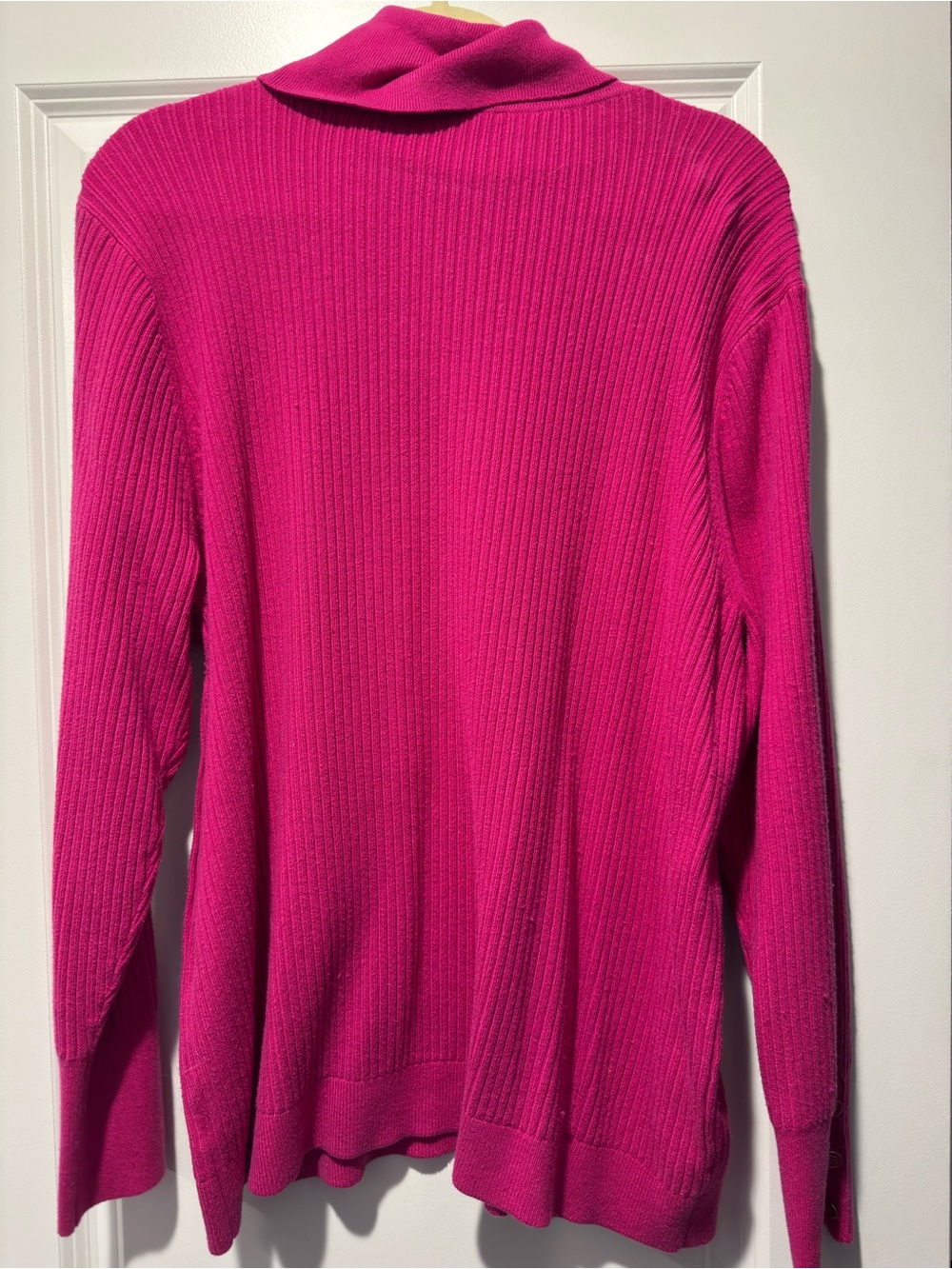 Talbots Ribbed Fuchsia Turtleneck Sweater